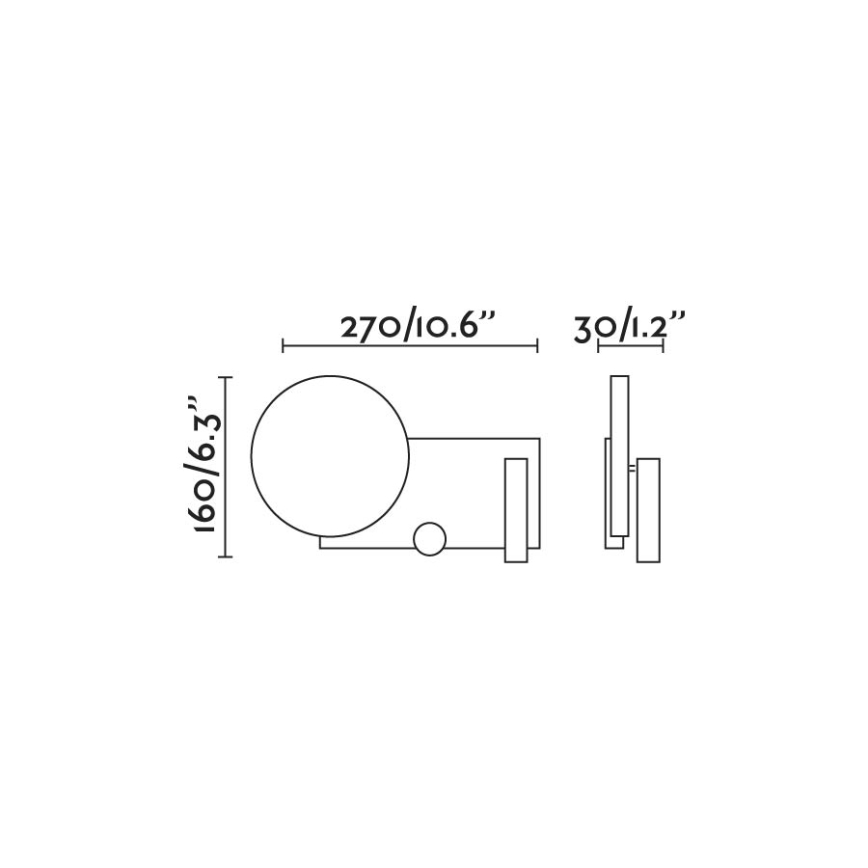 FARO 20066 - LED Настінна лампа з регулюванням яскравості KLEE LED/10W/230V + LED/3W ліва