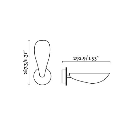 FARO 20077 - Настінна лампа LIGERA 1xG9/6W/230V чорний