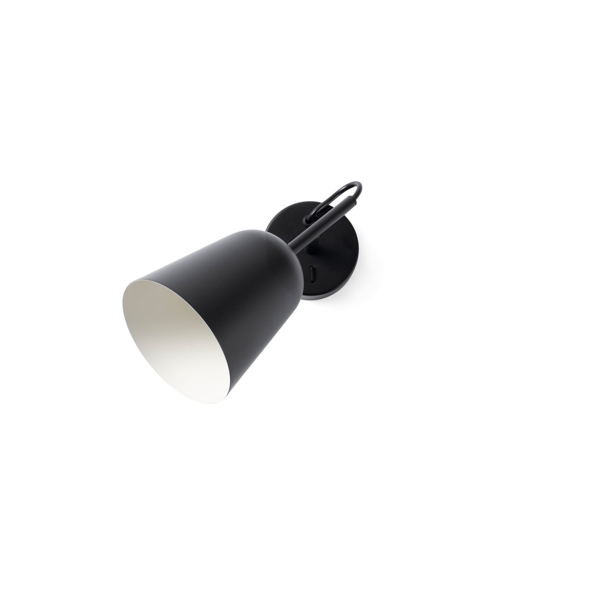 FARO 28257 - Настінна лампа STUDIO 1xE14/8W/230V чорний