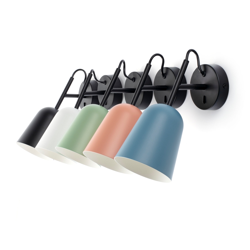 FARO 28258 - Настінна лампа STUDIO 1xE14/8W/230V білий/чорний
