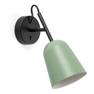 FARO 28259 - Настінна лампа STUDIO 1xE14/8W/230V зелений/чорний