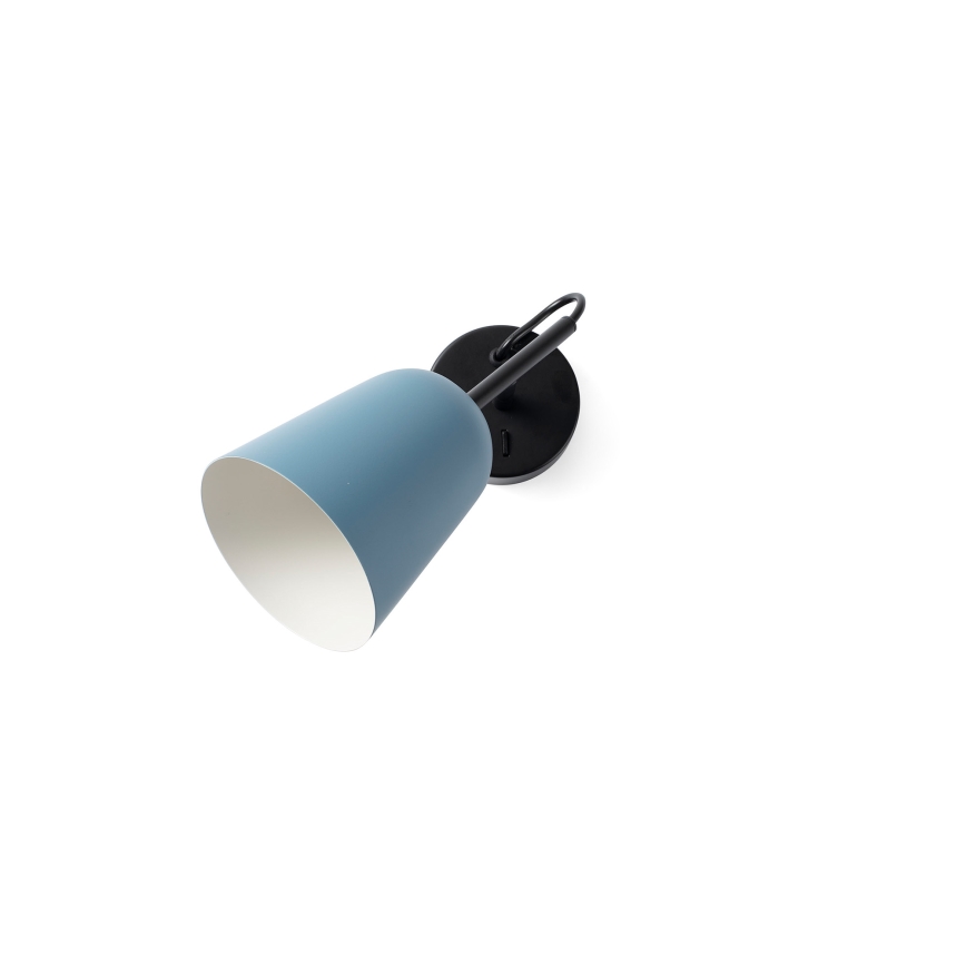 FARO 28274 - Настенная лампа STUDIO 1xE14/8W/230V синий/черный