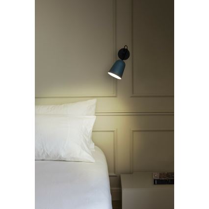 FARO 28274 - Настінна лампа STUDIO 1xE14/8W/230V синій/чорний
