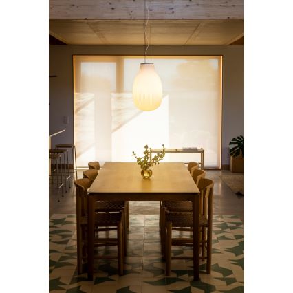 FARO 28300 - Підвісна люстра ISABELLE 1xE27/15W/230V діаметр 31 см білий