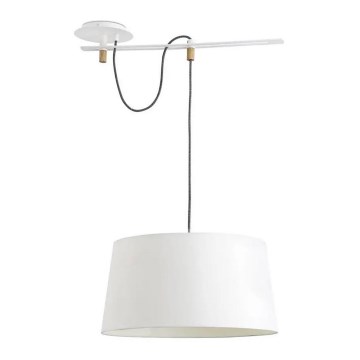 FARO 28394 - Люстра на мотузці FUSTA 1xE27/20W/230V біла