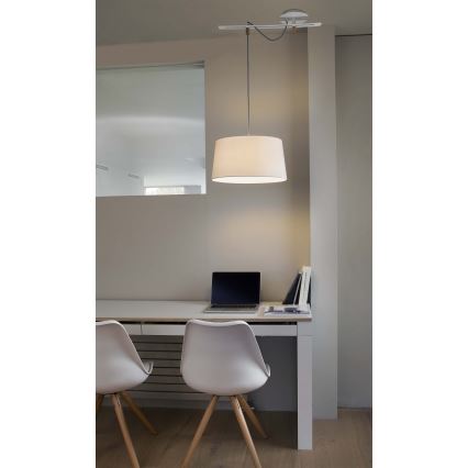 FARO 28394 - Люстра на мотузці FUSTA 1xE27/20W/230V біла