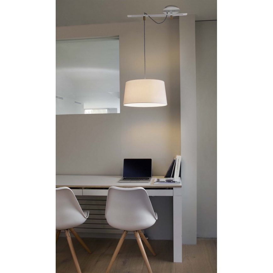FARO 28394 - Люстра на мотузці FUSTA 1xE27/20W/230V біла
