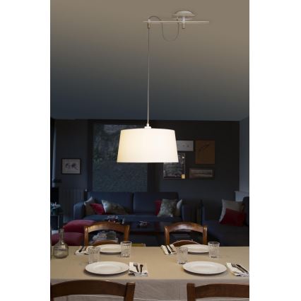 FARO 28394 - Люстра на мотузці FUSTA 1xE27/20W/230V біла
