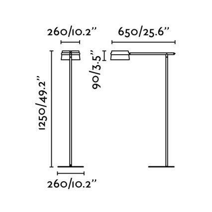 FARO 29569 - Светодиодный сенсорный торшер с регулированием яркости LOOP LED/6W/230V