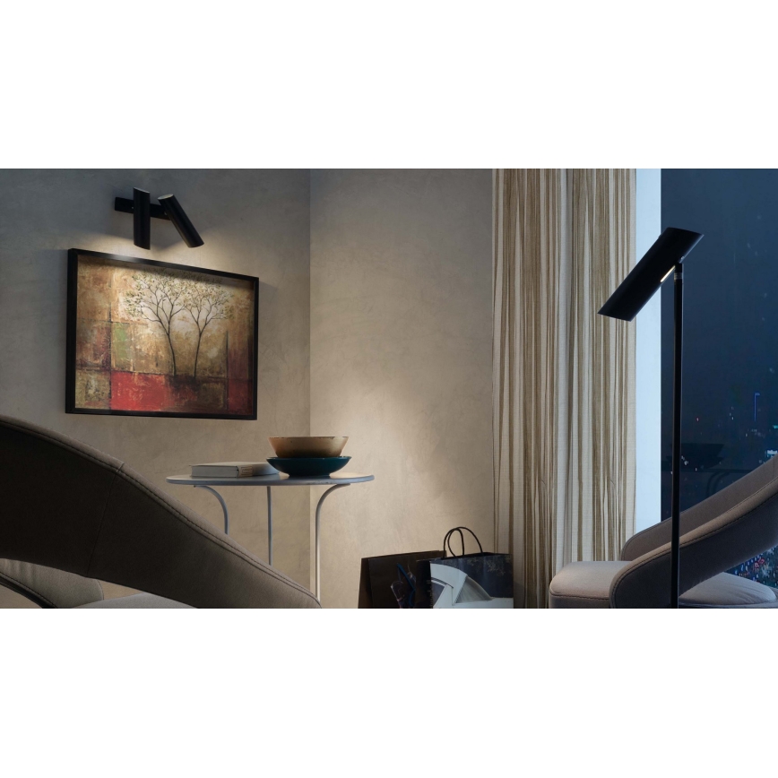 FARO 29876 - Настенный точечный светильник LINK 2xGU10/11W/230V черный