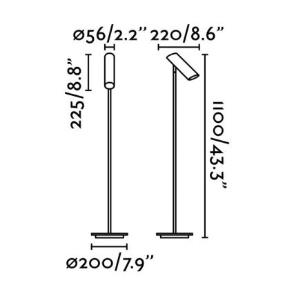 FARO 29883 - Торшер LINK 1xGU10/11W/230V белый