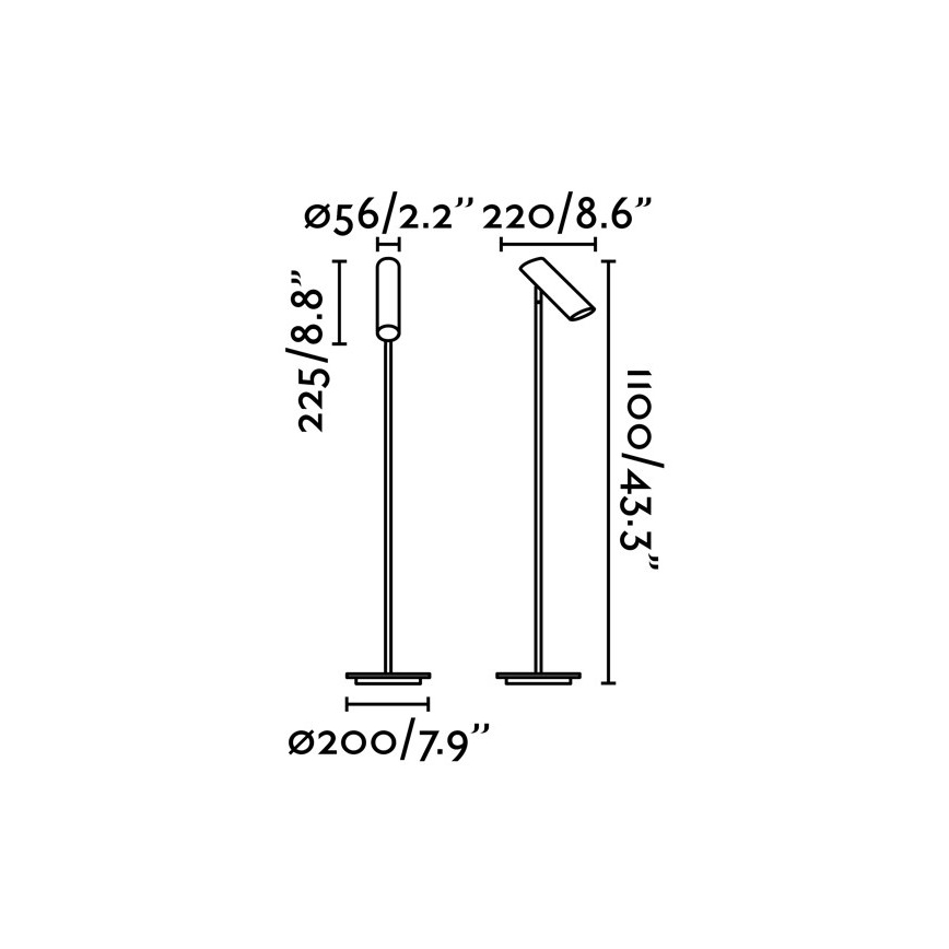 FARO 29883 - Торшер LINK 1xGU10/11W/230V белый