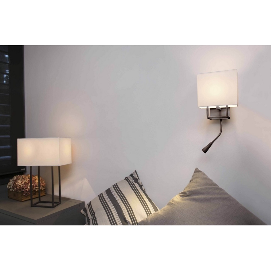 FARO 29983 - Світлодіодний настінний світильник VESPER 1xE14/20W/230V + LED/1W