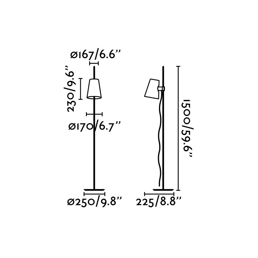 FARO 29998 - Торшер LUPE 1xE27/20W/230V блестящий хром