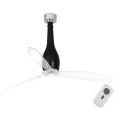 FARO 32002 - Потолочный вентилятор ETERFAN черный/прозрачный диаметр 128 см + дистанционное управление