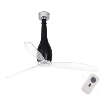 FARO 32002 - Потолочный вентилятор ETERFAN черный/прозрачный диаметр 128 см + дистанционное управление