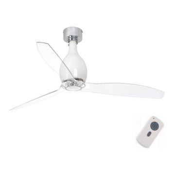 FARO 32020 - Потолочный вентилятор MINI ETERFAN белый/прозрачный диаметр 128 см + дистанционное управление