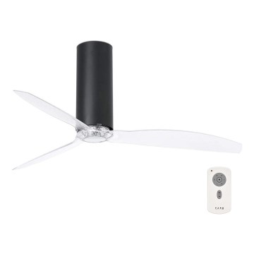 FARO 32036- Стельовий вентилятор TUBE FAN чорний/прозорий діаметр 128 см + пульт дистанційного керування