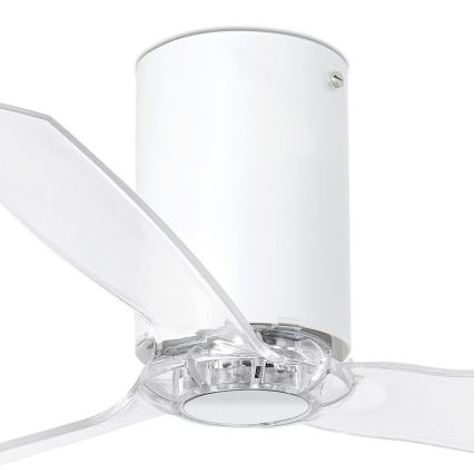 FARO 32039 - Стельовий вентилятор MINI TUBE VENTIL прозорий діаметр 128 см + пульт дистанційного керування