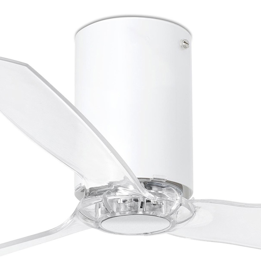 FARO 32039 - Стельовий вентилятор MINI TUBE VENTIL прозорий діаметр 128 см + пульт дистанційного керування