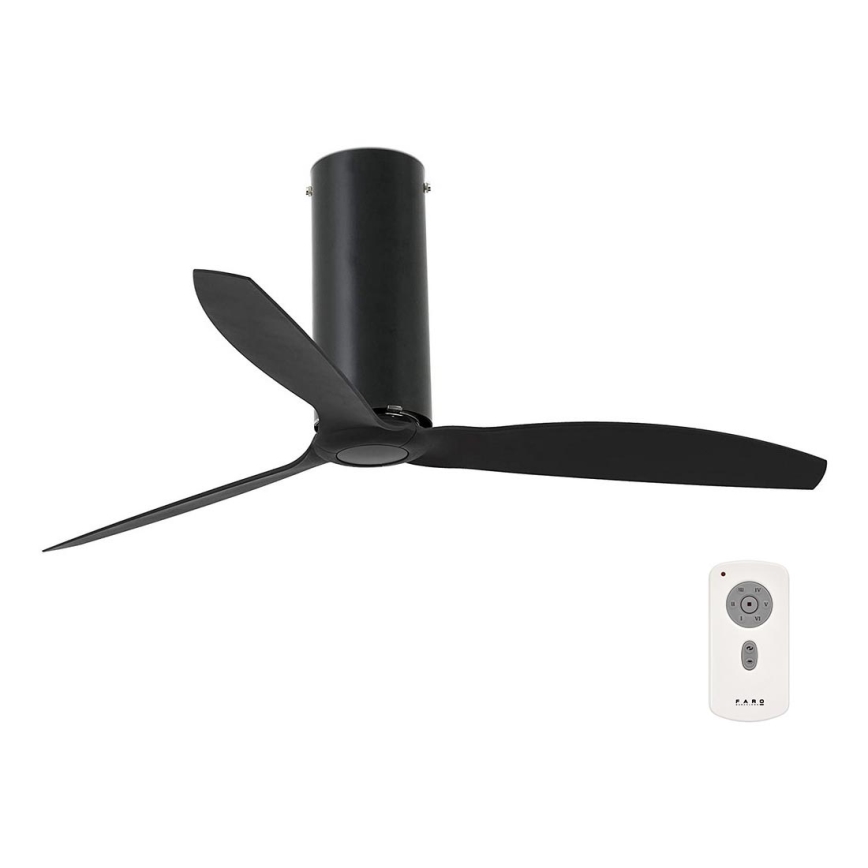 FARO 32060 - Потолочный вентилятор TUBE FAN черный + дистанционное управление
