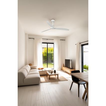 FARO 32101WP - Стельовий вентилятор JUST FAN M білий діаметр 128 см SMART + пульт дистанційного керування