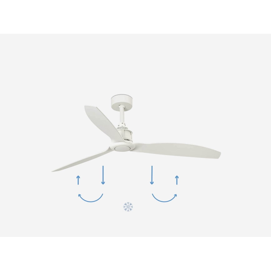 FARO 32101WP - Стельовий вентилятор JUST FAN M білий діаметр 128 см SMART + пульт дистанційного керування