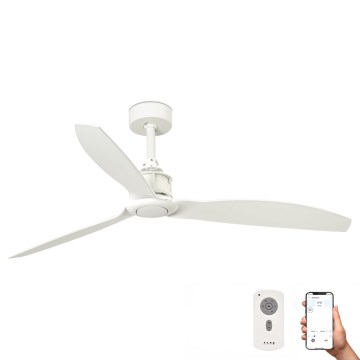 FARO 32101WP - Стельовий вентилятор JUST FAN M білий діаметр 128 см SMART + пульт дистанційного керування