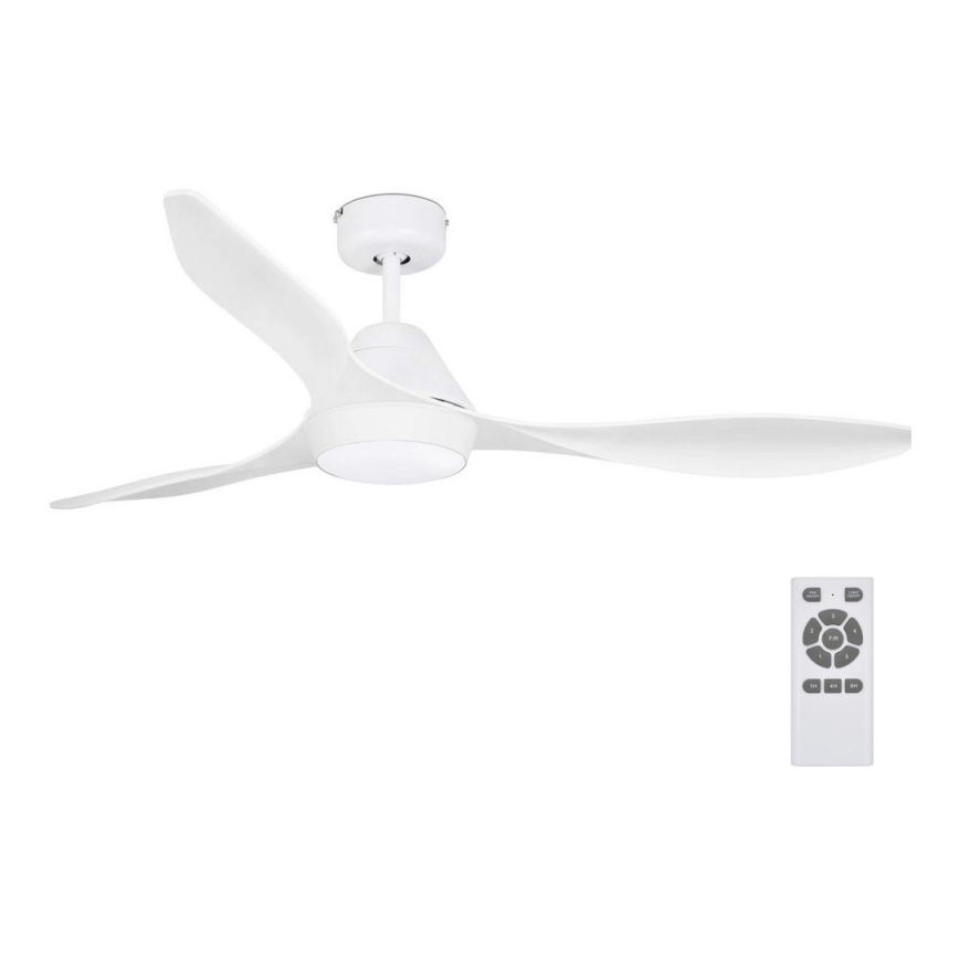 FARO 33346 - LED Стельовий вентилятор POLARIS LED/18W/230V білий діаметр 132 см + пульт дистанційного керування