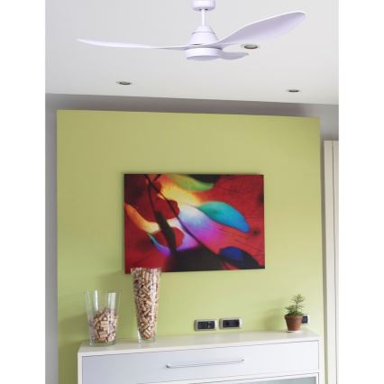FARO 33346 - Светодиодный потолочный вентилятор POLARIS LED/18W/230V белый диаметр 132 см + дистанционное управление