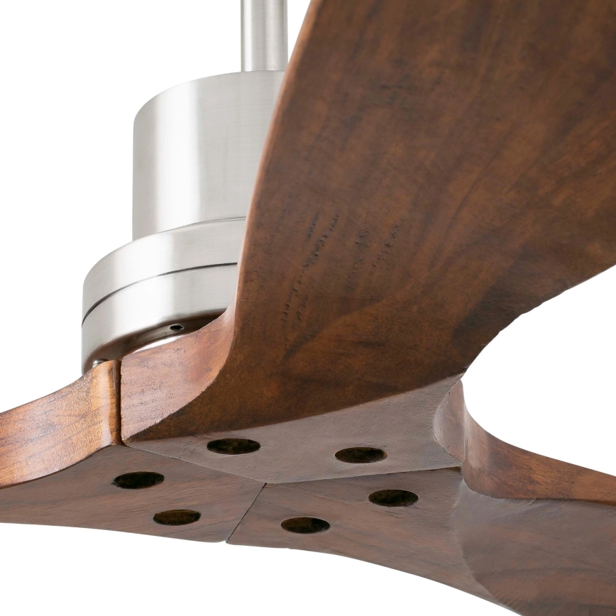 FARO 33370DC - Потолочный вентилятор LANTAU коричневый/матовый хром диаметр 132 см + дистанционное управление