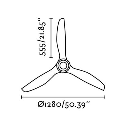 FARO 33382 - Потолочный вентилятор MINI ETERFAN диаметр 128 см + дистанционное управление