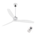 FARO 33394 - Потолочный вентилятор JUST FAN блестящий хром/прозрачный + дистанционное управление