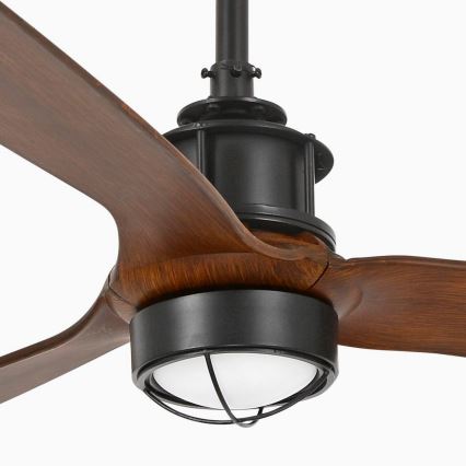 FARO 33395-10 - Светодиодный потолочный вентилятор JUST FAN LED/16W/230V черный/коричневый диаметр 128 см + дистанционное управление