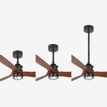 FARO 33395-10 - Світлодіодний стельовий вентилятор JUST FAN LED/16W/230V чорний/коричневий діаметр 128 см + пульт дистанційного керування