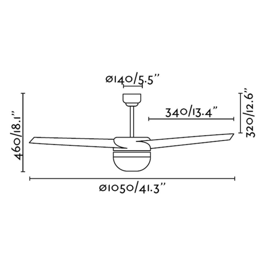 FARO 33415 - Стельовий вентилятор EASY 2xE27/15W/230V