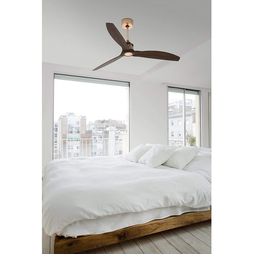 FARO 33423 - Потолочний вентилятор JUST FAN коричневий/мідний діам. 81 см + дистанційне керування