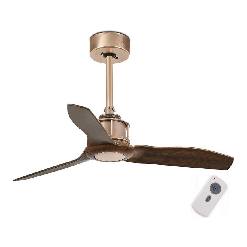 FARO 33423 - Стельовий вентилятор JUST FAN коричневий/мідний + пульт дистанційного керування