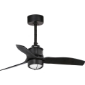 FARO 33424WT1N - Стельовий вентилятор JUST FAN з LED/16W/230V з регульованою яскравістю (диммер), діаметр 81 см, чорний, Wi-Fi Tuya + пульт дистанційного керування
