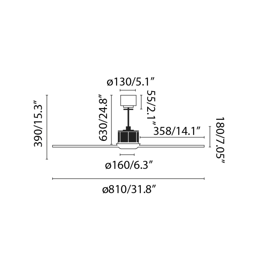 FARO 33425 - Потолочный вентилятор JUST FAN диаметр 81 см + дистанционно управление