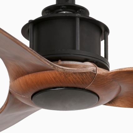 FARO 33425WT - Потолочный вентилятор JUST FAN S, диаметр 81 см, коричневый/чёрный, Wi-Fi Tuya + дистанционное управление