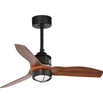 FARO 33425WT1N - Димований стельовий вентилятор JUST FAN з LED/16 Вт/230 В, діаметр 81 см, коричневий/чорний, Wi-Fi Tuya + пульт дистанційного керування