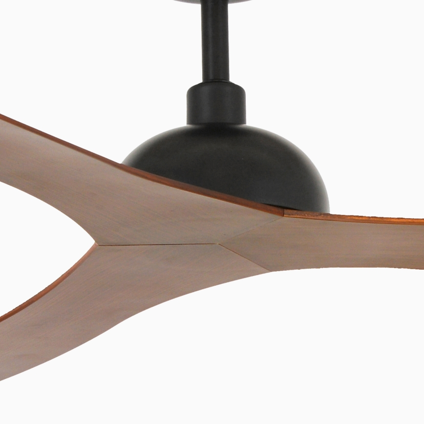 FARO 33447WT - Потолочный вентилятор GOTLAND L коричневый/черный диаметр 132 см Wi-Fi Tuya + дистанционное управление