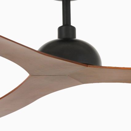 FARO 33447WT - Стельовий вентилятор GOTLAND L коричневий/чорний діаметр 132 см Wi-Fi Tuya + пульт дистанційного керування