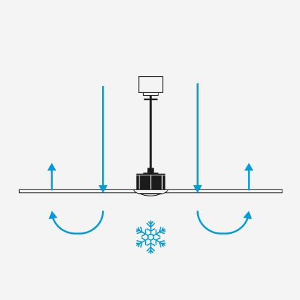 FARO 33447WT - Стельовий вентилятор GOTLAND L коричневий/чорний діаметр 132 см Wi-Fi Tuya + пульт дистанційного керування