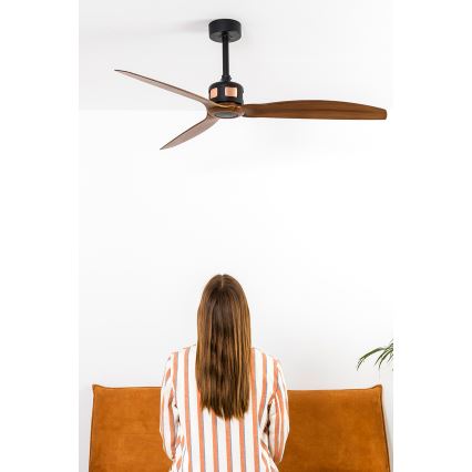 FARO 33451WT - стельовий вентилятор COPPER FAN M, діаметр 128 см, коричневий/чорний, Wi-Fi Tuya + пульт дистанційного керування