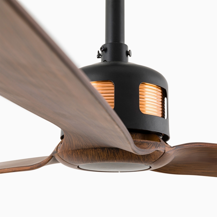 FARO 33451WT - стельовий вентилятор COPPER FAN M, діаметр 128 см, коричневий/чорний, Wi-Fi Tuya + пульт дистанційного керування