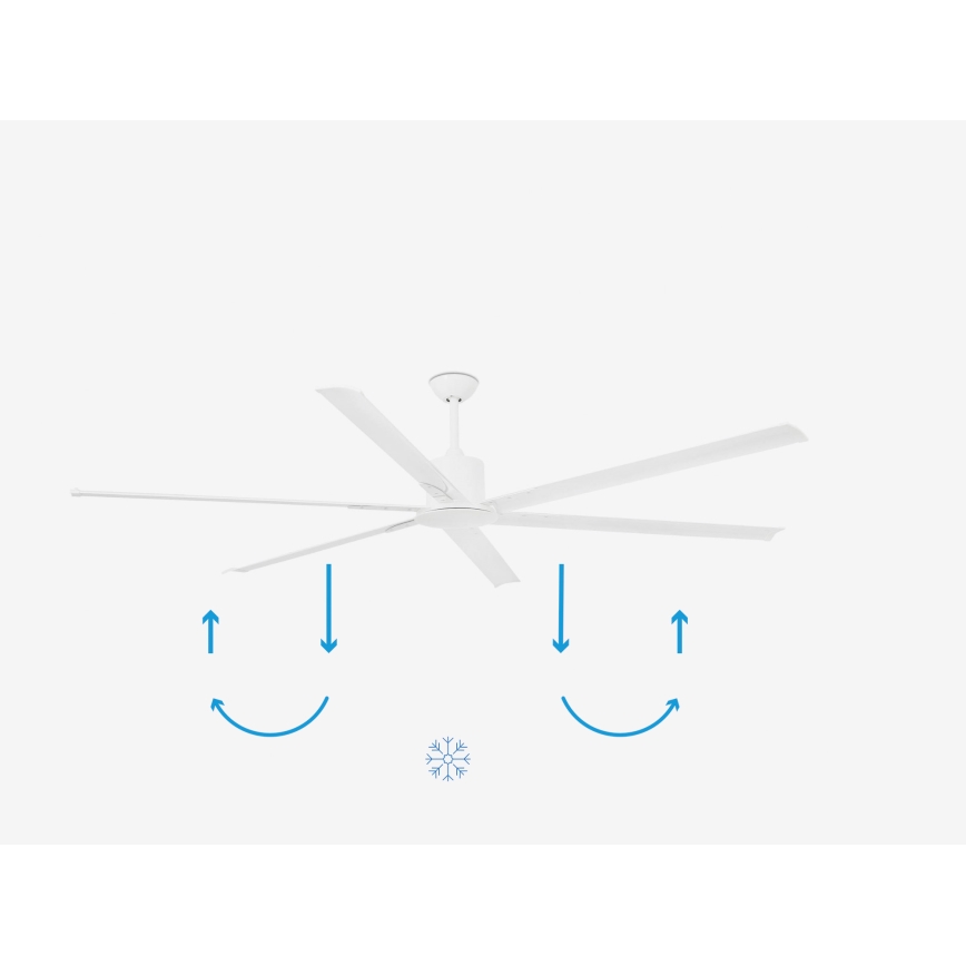 FARO 33461A - Потолочный вентилятор ANDROS XL белый диаметр 213 см + дистанционное управление