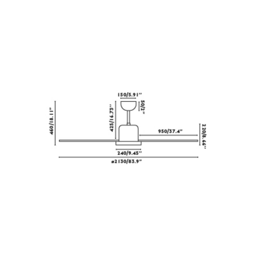FARO 33461A - Потолочный вентилятор ANDROS XL белый диаметр 213 см + дистанционное управление