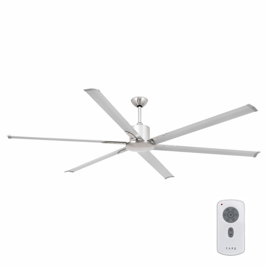 FARO 33465A - Потолочный вентилятор ANDROS XL матовый хром диаметр 213 см + дистанционное управление